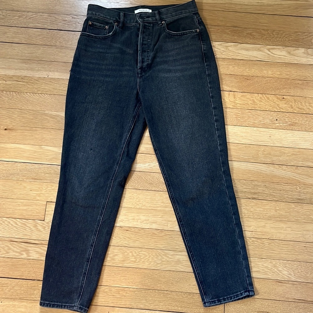 Pacsun black washed button fly jeans
